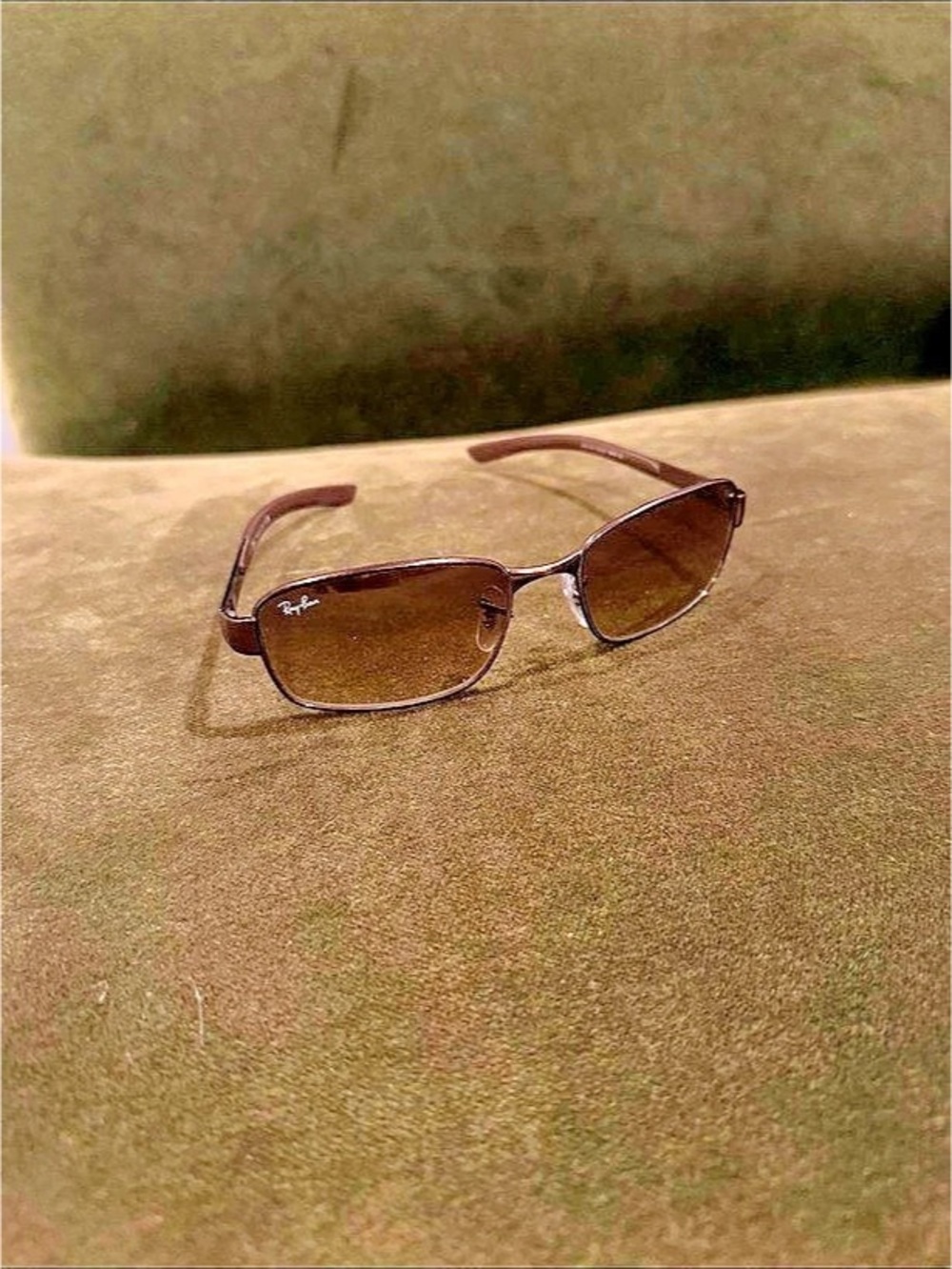 Ray-Ban RB3183 Rectangular Sunglasses Brown Sunglasses